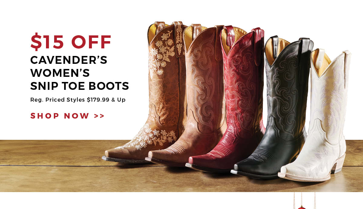 Cavender's 2024 Christmas Countdown Sale | Boots & Shoes | Cavenders